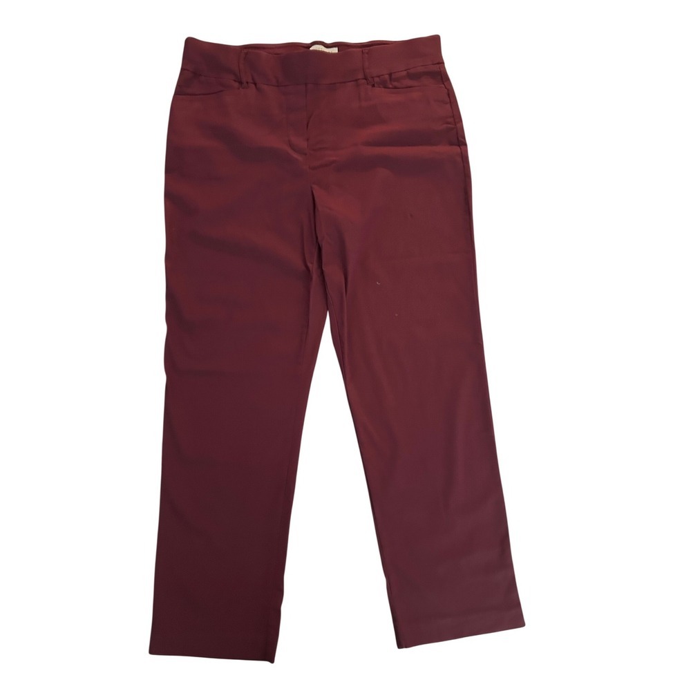 Prescott New York Plus Size 20 Burgundy Straight Leg Dress Pants Trousers (0027)